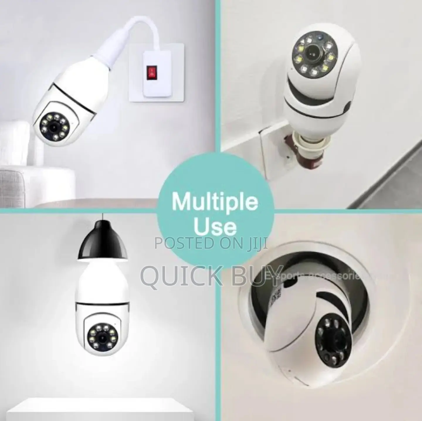 360° Panoramic Wifi IR IP E27 Light Bulb Camera 1080P HD