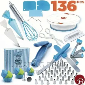 136pcs of Cake Decorating Turnable Stand Baking Set