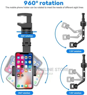 360° Universal Rear View Mirror Phone Holder