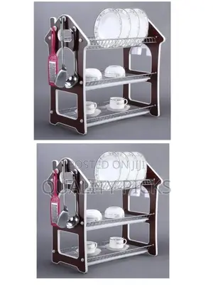 3 Layer Wooden Dish Rack