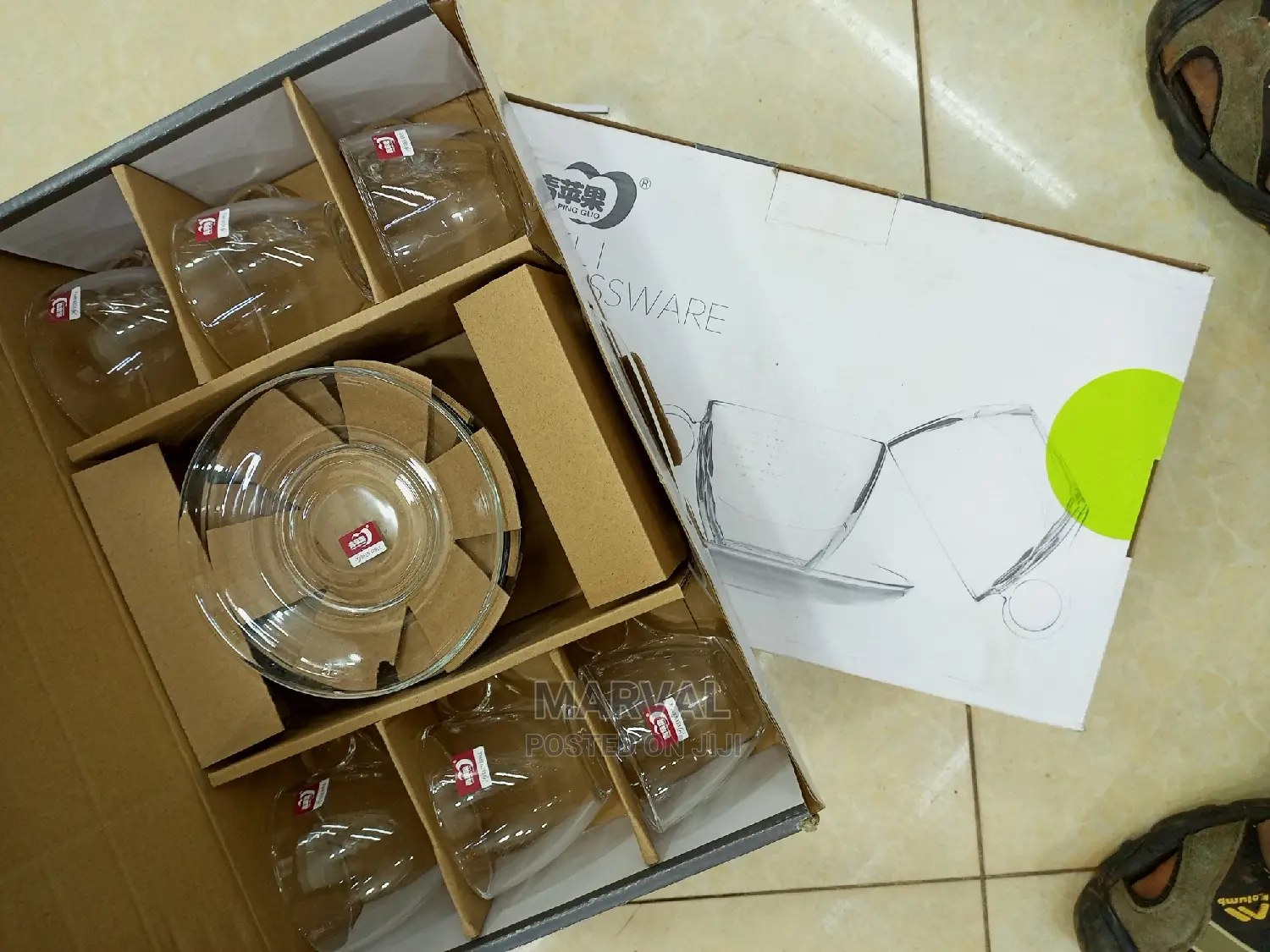 Glass Cup and Saucer Set (6sets)