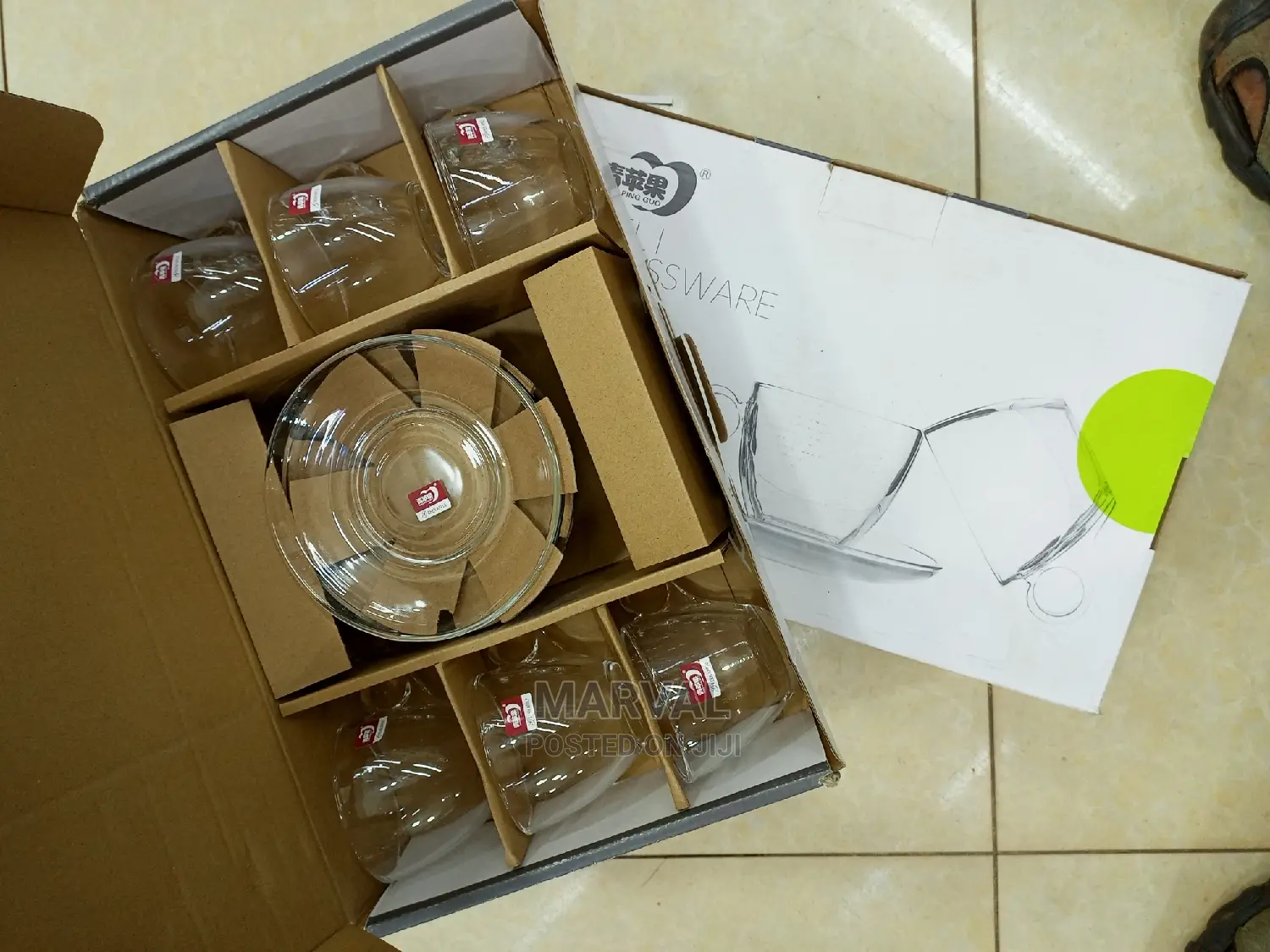 Glass Cup and Saucer Set (6sets)