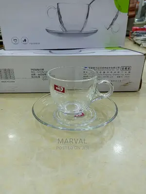Glass Cup and Saucer Set (6sets)