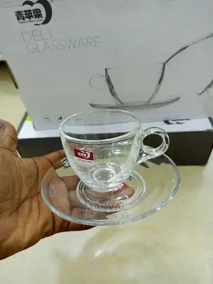 Glass Cup and Saucer Set (6sets)