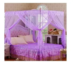 5by6 Deluxe Mosquito Net With Metallic Stands - Purple