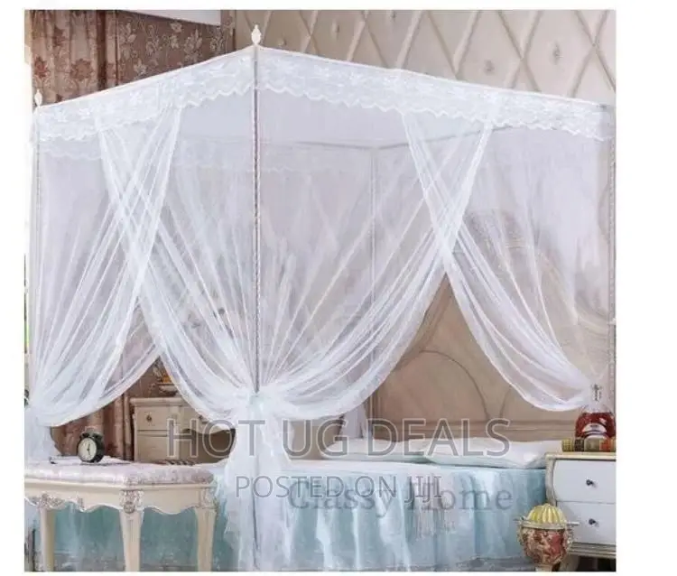 6by6 4 Stand/ Luxury Mosquito Net - White