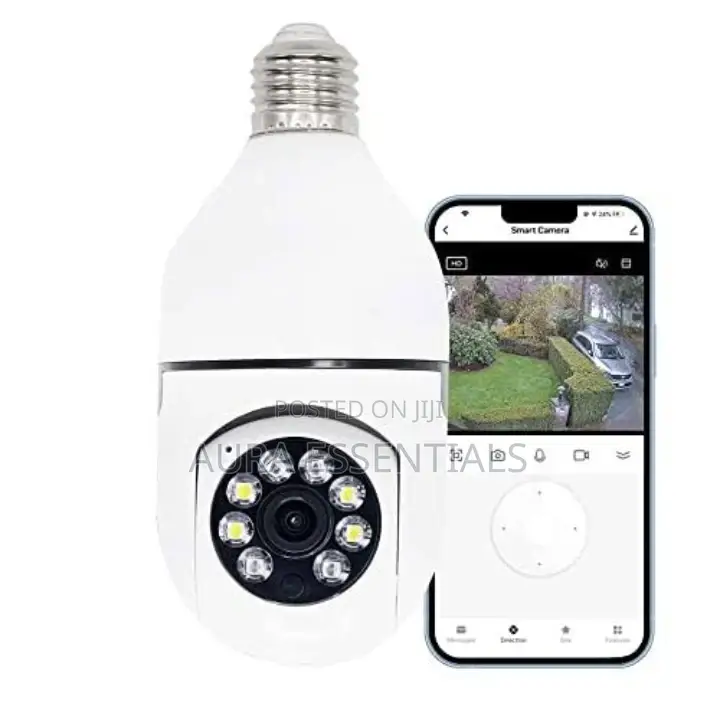 360 Panoramic Wifi IR IP E27 Light Bulb Camera 1080P HD