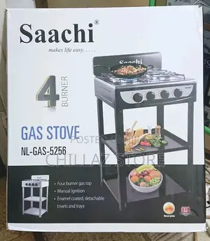 Saxhi 4 Burner Gas Stove With Shelf