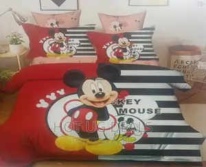 3pc 4by6 Kids Duvet ✓1pillowcase ✓1bedsheet - Key Mouse
