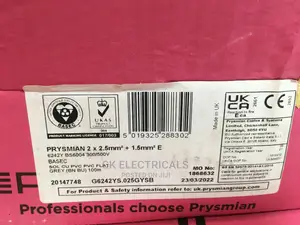 Pirelli (Prysmian) Cables Both Twin Cables Single Cables