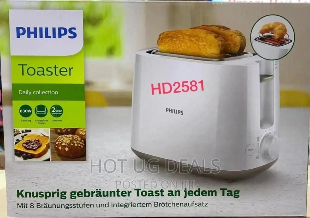 2 Slice Philips Bread Toaster - White