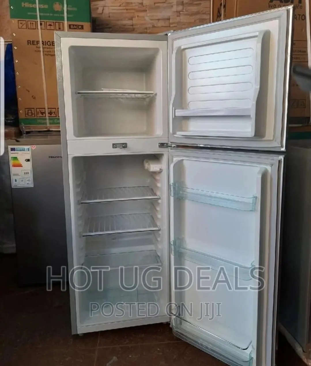168l Adh Double Door Fridge - Silver