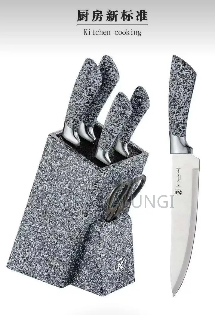 Kitchen_ King 7 Pcs Marble Knife Set
