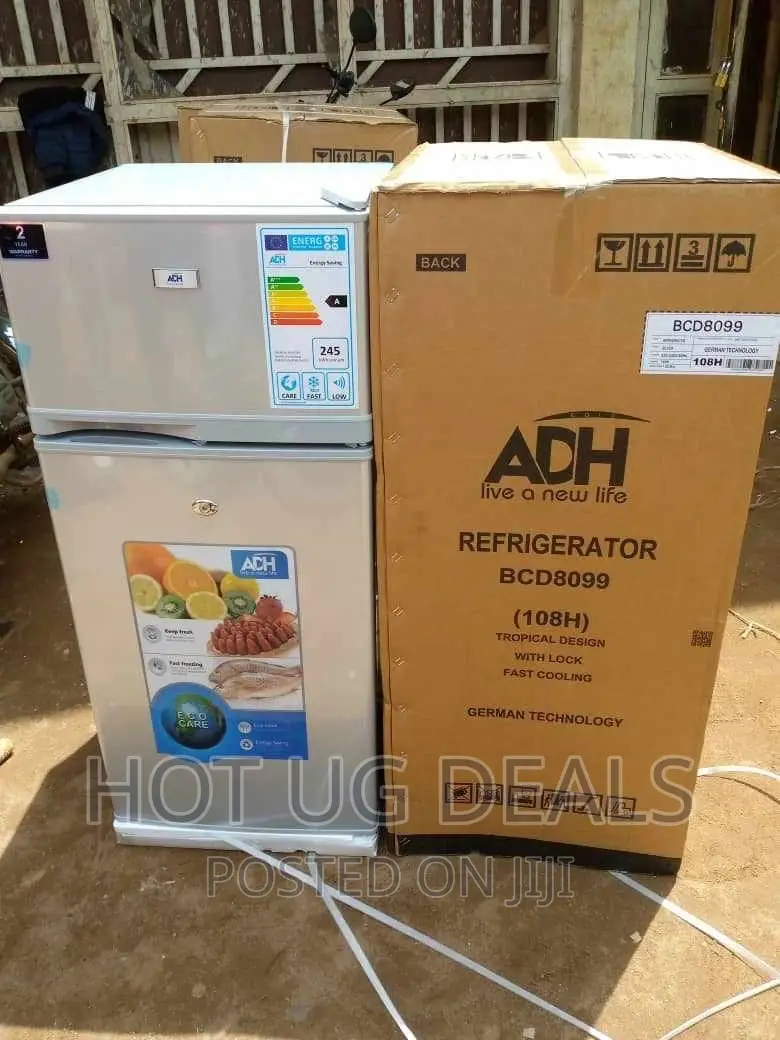 108L ADH Double Door Refrigerator - Silver