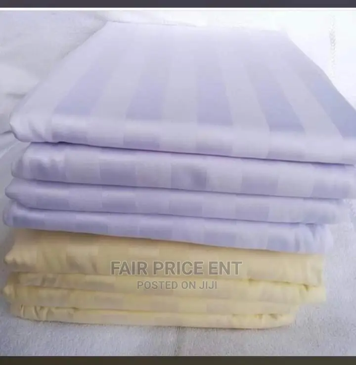 Pure Cotton Bedsheets 6*6 ( White)