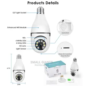 1080P HD 360° Security Wifi Camera, E27 Bulb Camera