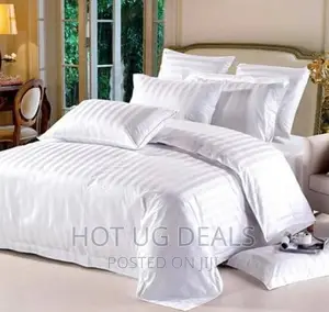 10pc Duvet With Bedsheets, 4pillowcases, Neckroll Cushions