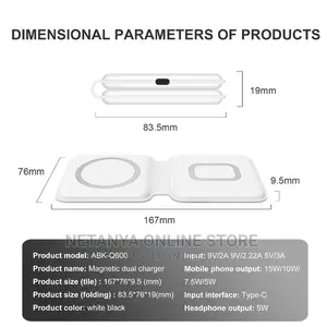 2in1 Wireless Foldable Charger