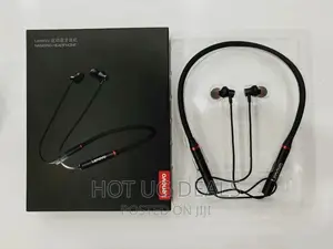 Lenovo Neckband Earbuds Wireless Bluetooth Earphones-Black