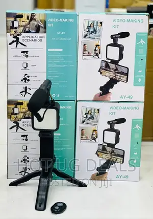Extendable Smart Phone Video Making Kit -black
