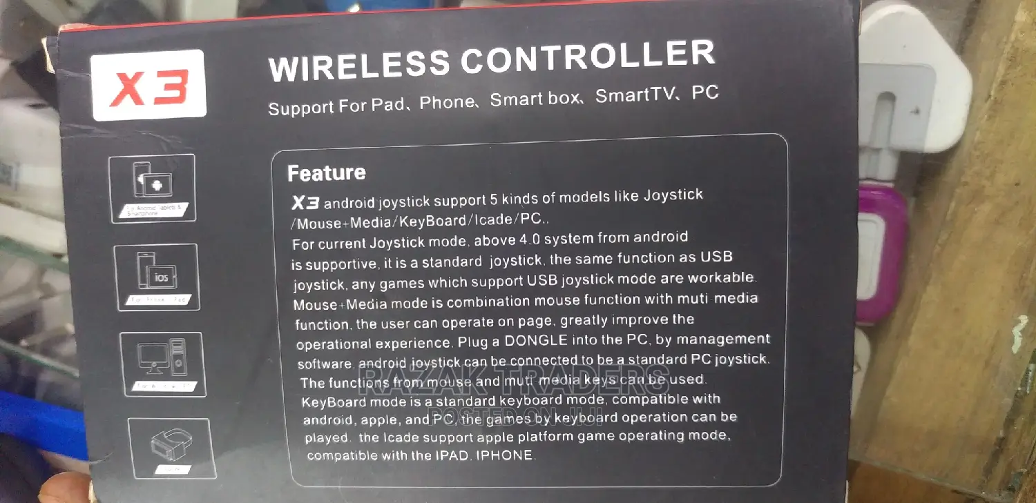 X3 Wireless Bluetooth Gamepad Joystick