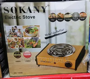 Sokany Single Coil Electric Hot Plate.- Yellow