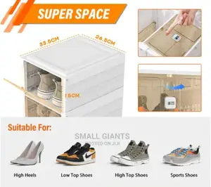 6-Tier Stackable Clear Plastic Shoe Storage Rack
