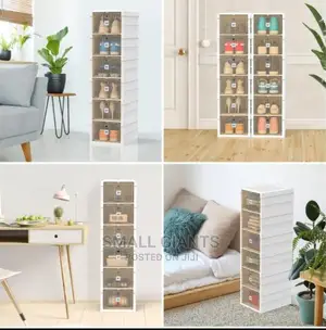 6-Tier Stackable Clear Plastic Shoe Storage Rack