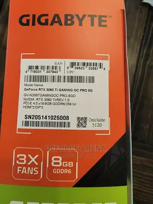 Gigabyte RTX 3060ti Gaming Oc Edition 8gb - Free Delivery