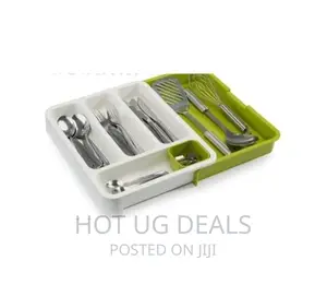 Durable Drawer / Table Expandable Cutlery Tray - Green