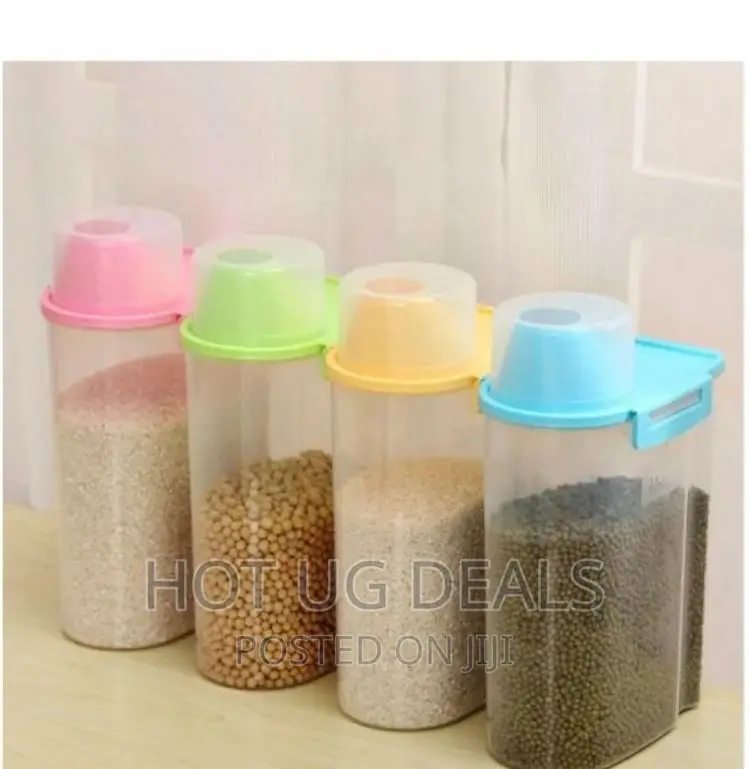 4 Pcs 2.5L Food Plastic Storage Grains Cereal Dispenser
