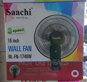 Saachi 3 Speed Wall Fan - Black