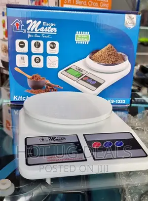 Kitchen Weighing Scale Digital Display- White