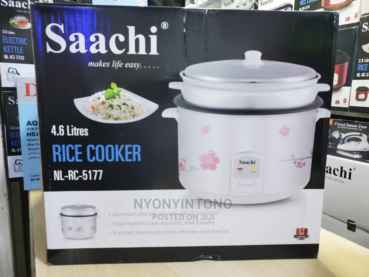 Saachi 4.6L Automatic Rice Cooker Wth Steamer