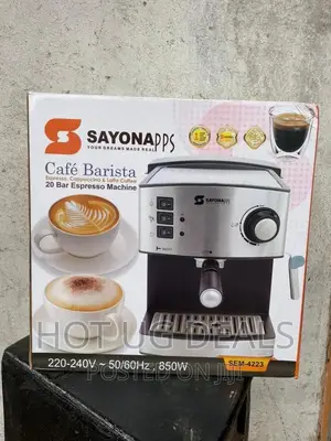 Sayona Espresso/Cappuccino/Latte Coffee Maker – Silver/Black