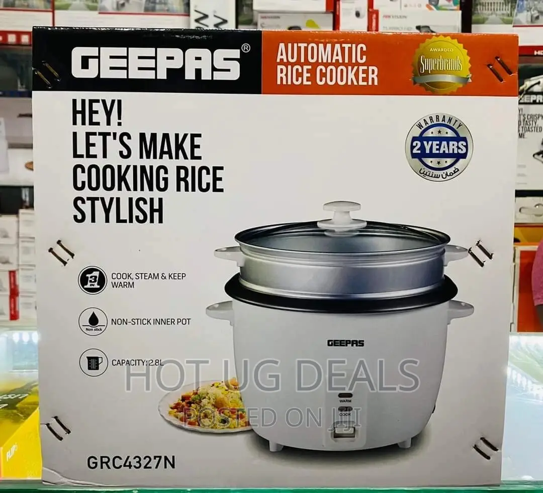 Geepas 2.8l Electric Rice Cooker - Cook/Steam/Keep Warm