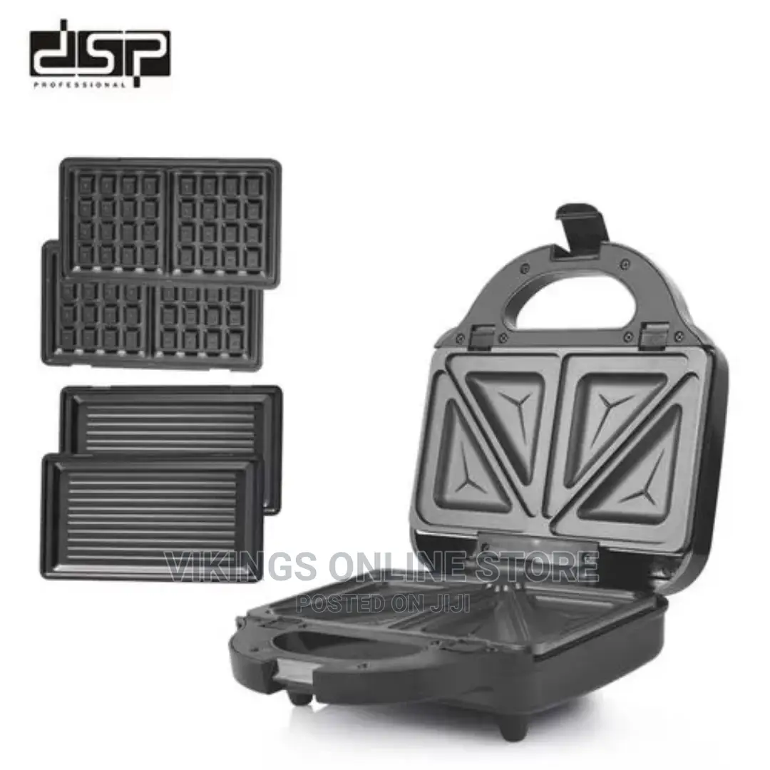 Dsp 3 in 1 Waffle Maker Sandwich Barbecue Toaster