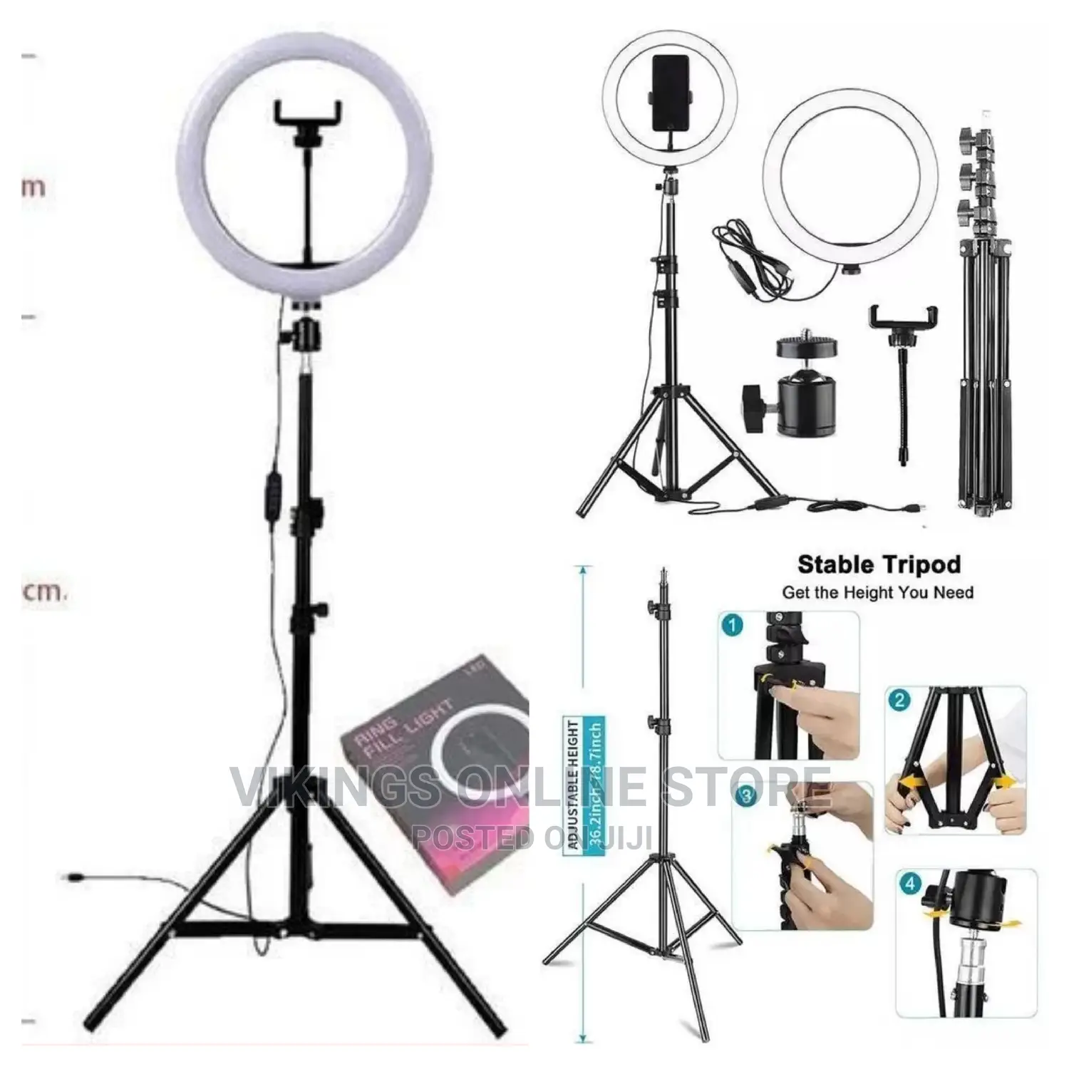 10 Inch Ring Light Dimmable – 3 Color LED