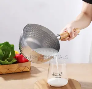 Stainless Steel Saucepan Milk Sauce Pan With Wooden Handle