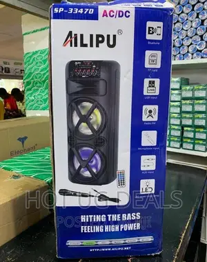 Ailipu Party Bass Bluetooth Speaker With Inbuilt Mic – Black