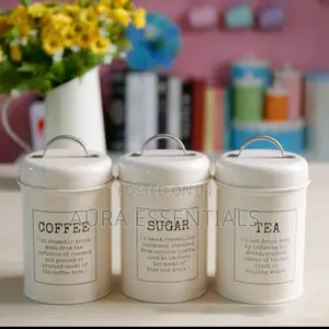 Canister Set for Sugar, Tea and Coffee 3pcs