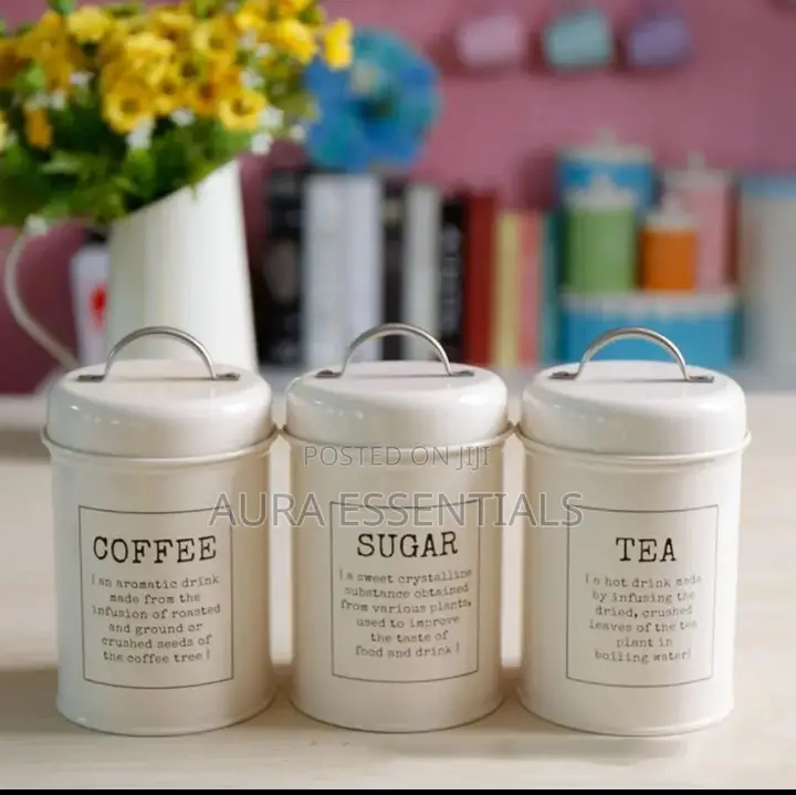 Canister Set for Sugar, Tea and Coffee 3pcs