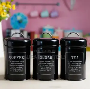 Canister Set for Sugar, Tea and Coffee 3pcs