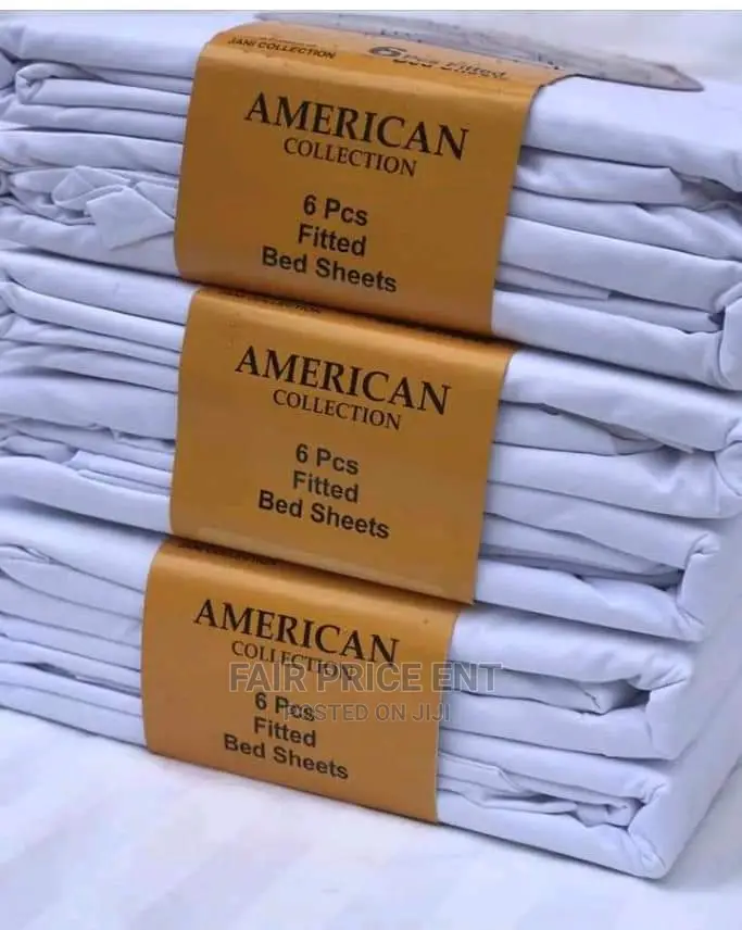 Pure Cotton American Collection Bedsheets.6 X6( White)