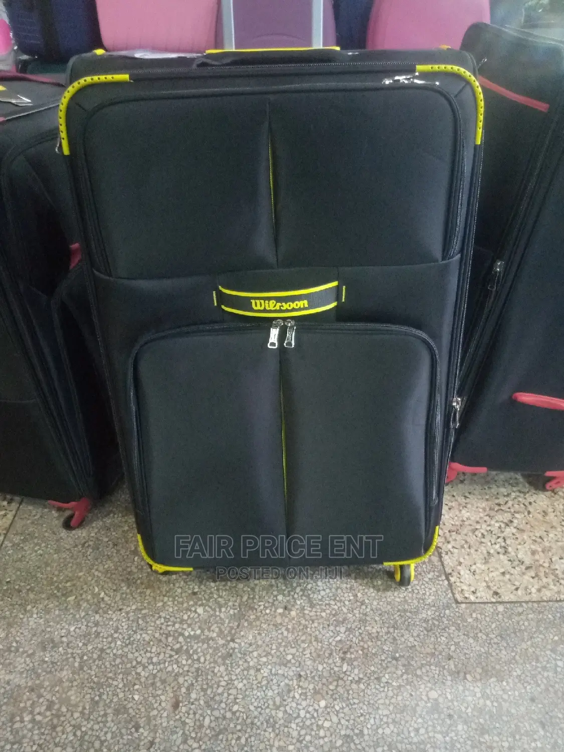Original Cloth Suitcase. Large ( Black)
