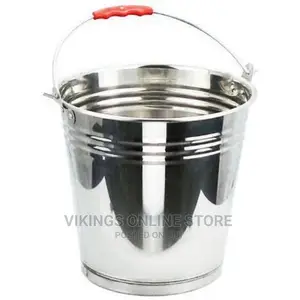 10L Stainless Steel Water Milk Bucket Dairy Pail, Silver