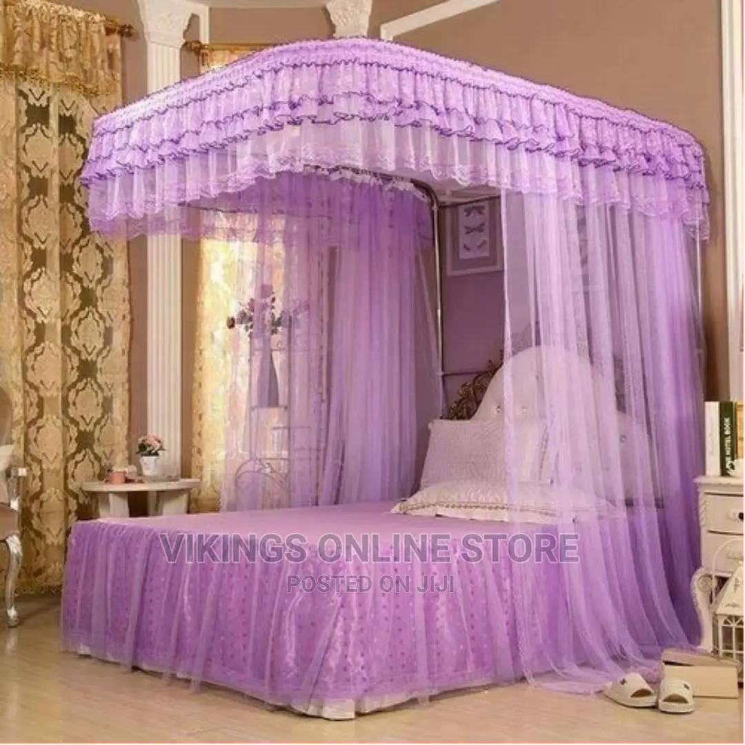 2 Stand Rail Design Mosquito Net – Purple