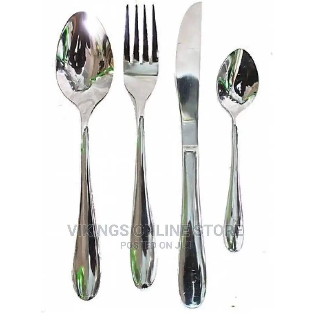 Stainless Steel Cutlery Set- 24pcs – Silver