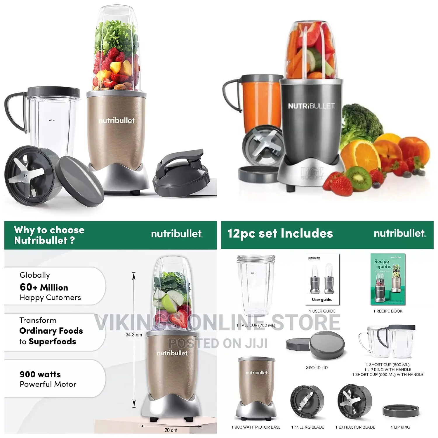 Nutribullet Blender, High Speed 900W Blender/Mixer