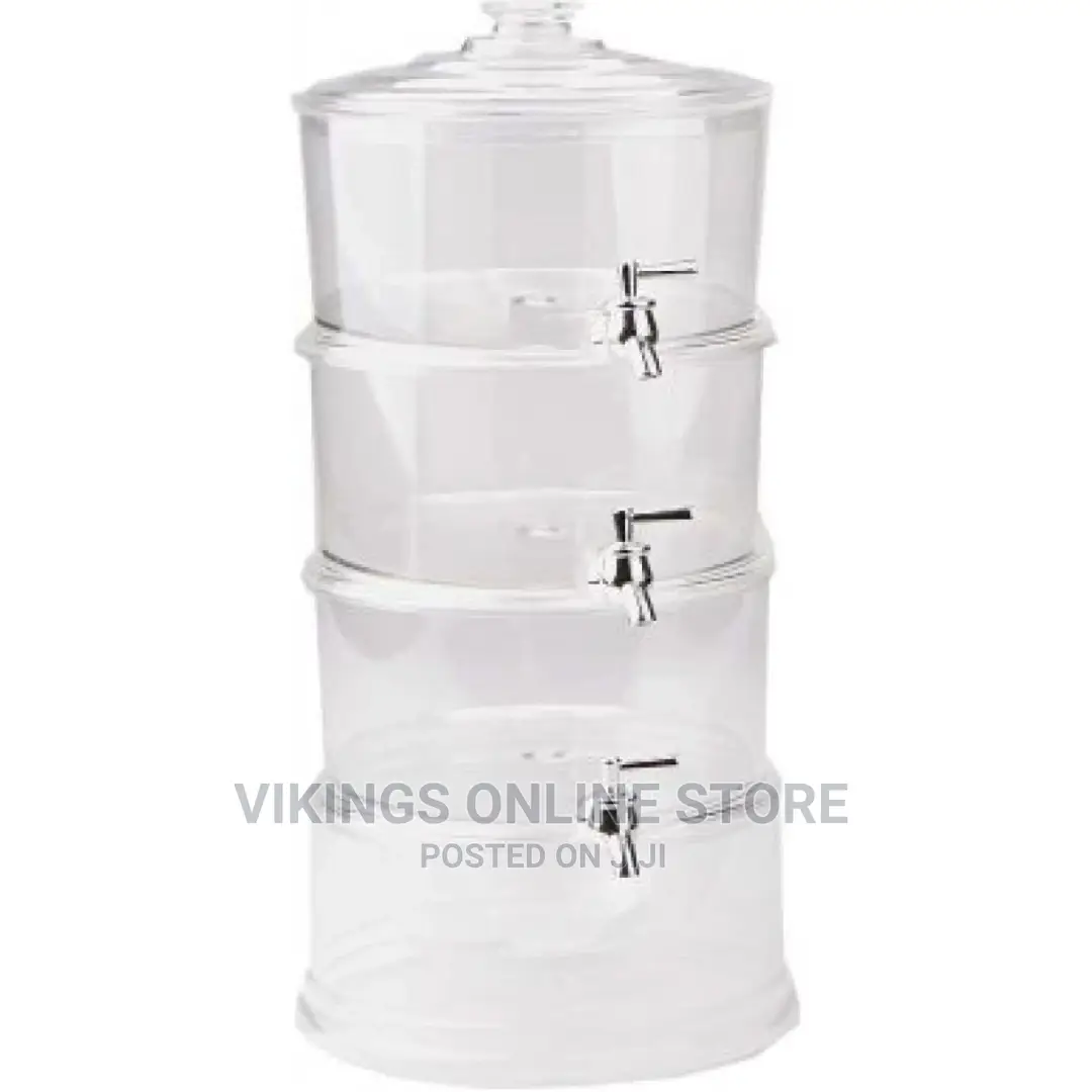 Acrylic 3-Tier Water, Juice Drink Dispenser